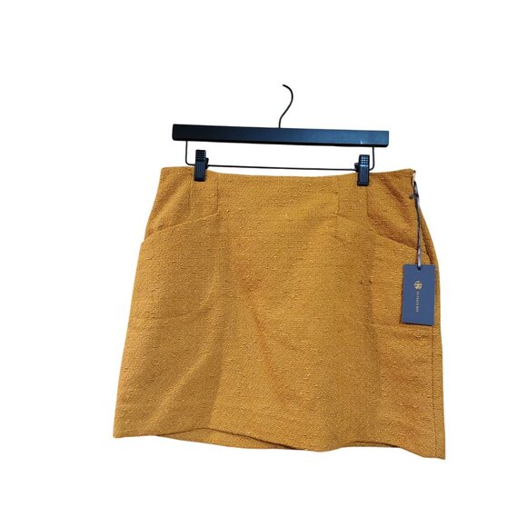 Outback Red Womens Skirt Size 10 Mustard Yellow Textured With Tags - Picture 1 of 4
